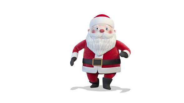 Santa Claus Is Dancing A Salsa Dance on White Background