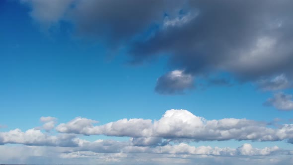 Dramatic view, sky with moving clouds background