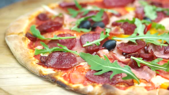 Delicious Italian Pizza Close Up