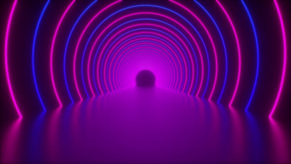 Circle Neon Tunnel