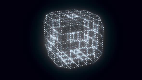 Rounded Dice Hologram Rotating Hd