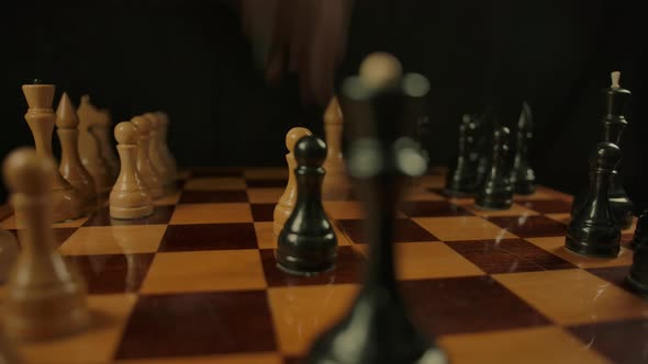 Time Lapse of Chess Game From Start to Finish Two Players Moving Chess Pieces