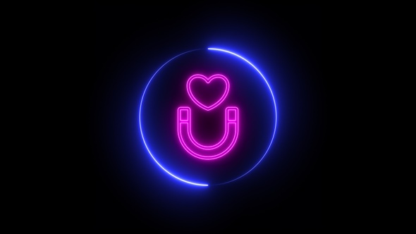 Colorful Neon Magnet Icon alt