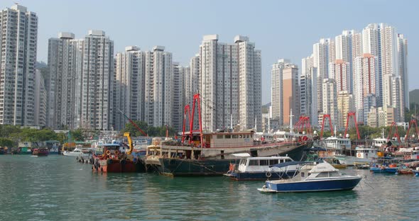 Hong Kong Harbor Port in Aberdeen