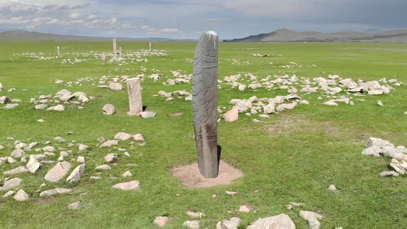 Inscription of Obelisk Menhir From Old Ancient Times