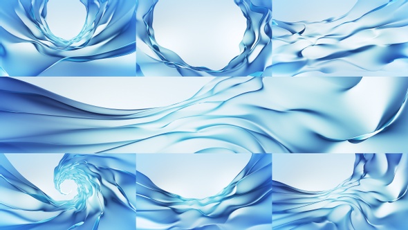 Blue Flow Abstract Backgrounds