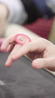 Chips While Playing Poker in a Casino Vertical Video