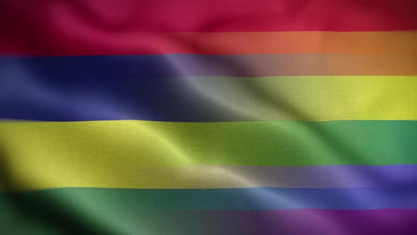 LGBT Mauritius Flag Loop Background 4K