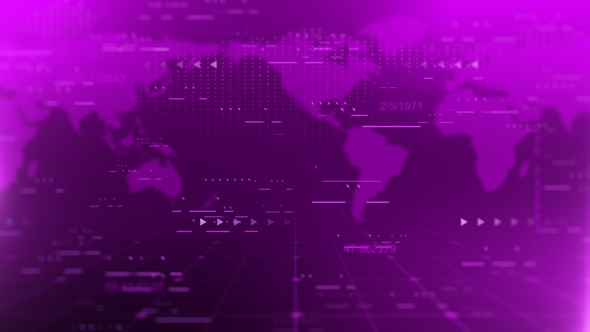 World Map News Background Purple