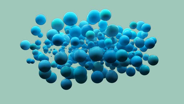 Digitally generated video of bubbles 