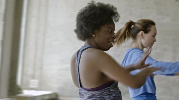 Energetic Woman in Dancing Class