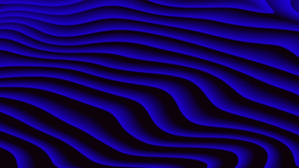 Abstract Blue Color Smooth Wavy Background