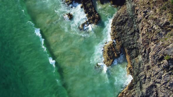 Waves Crashing Over Rocks Australia