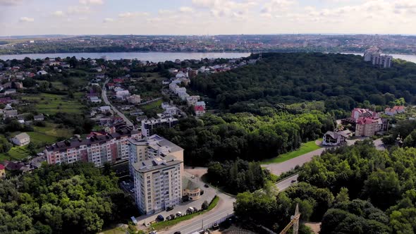 Aerial View of Ternopil Town