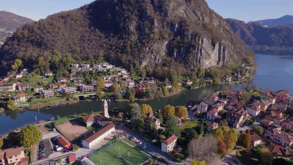 Lavena Ponte Tresa A Town on the Swiss Italy Border On Lake Lugano