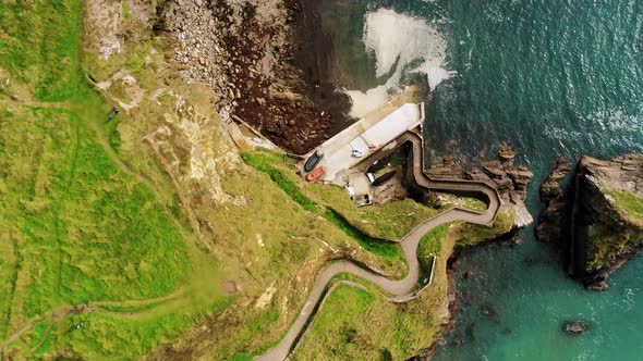 The Famous Dunquin Pier Near Dingle in Ireland – View From Above