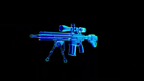 G28 Sniper Rifle Hologram Loop Rotation