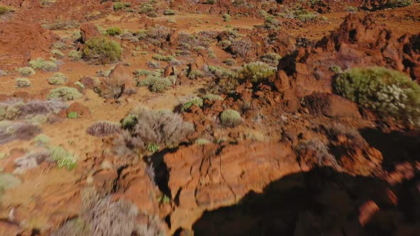 Aerial View of the Landscape in the Teide National Park