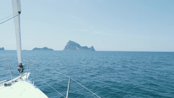 Incredibly Beautiful Rocky Landscapes of the Island of Ibiza From Yacht