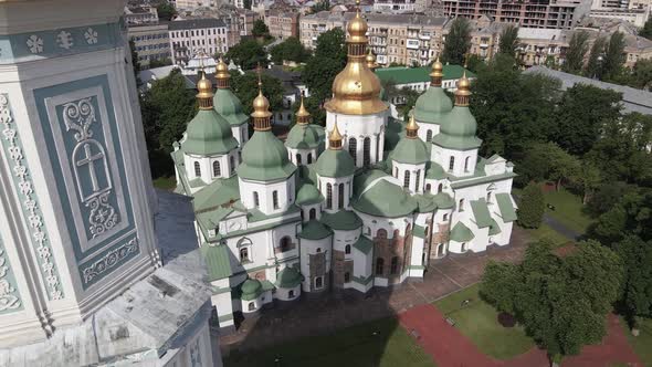 Kyiv. Ukraine: Saint Sophia's Cathedral in Kyiv. Aerial View