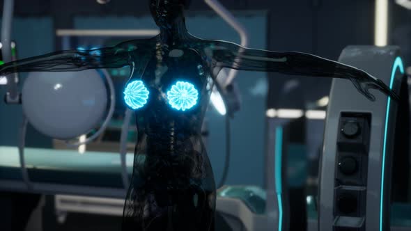 Medical Scan of Woman Breast alt