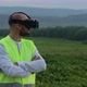 Farm Specialist Engineer Using Technology VR Monitoring Harvest Working for Agriculture Productivity - VideoHive Item for Sale