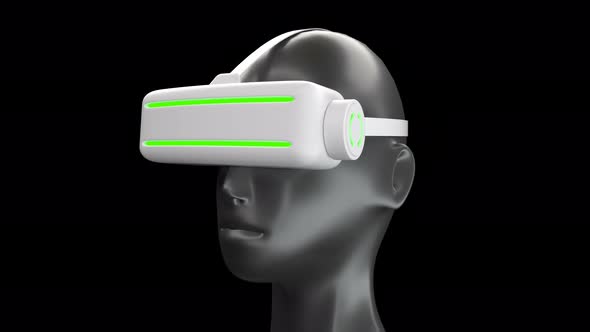 Helmet Virtual Reality Glasses in Modern 3d Style Augmented Reality Technology Vr Able to Loop