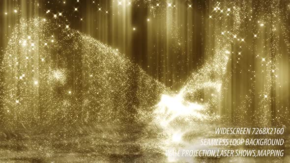 Brown Gold Dust  Particles Waves Background