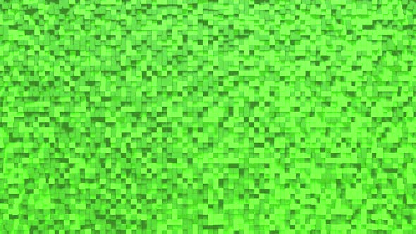 Green small box cube random geometric background