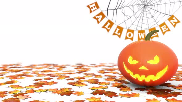 Halloween Animation with Copy Space for Text Title and Advertise Invitation alt