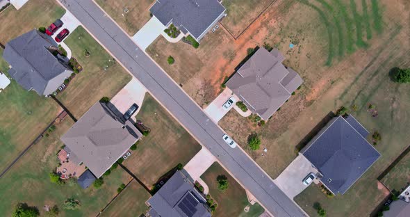 This is a Top View of Small Town in South Carolina Filled with Private Residential Houses Located