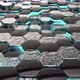 Silver Hexagons Background With Neon Elements - VideoHive Item for Sale