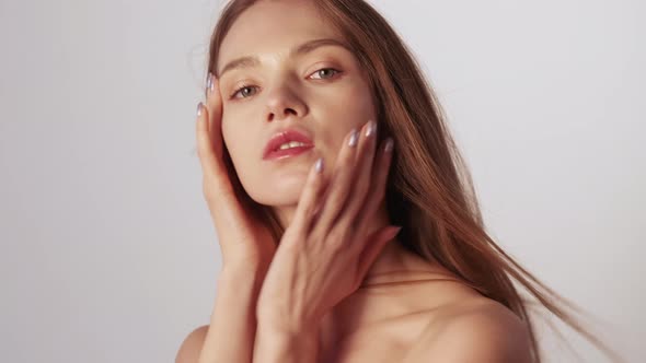 Cosmetics Advertising Photo Shoot Woman Face Skin