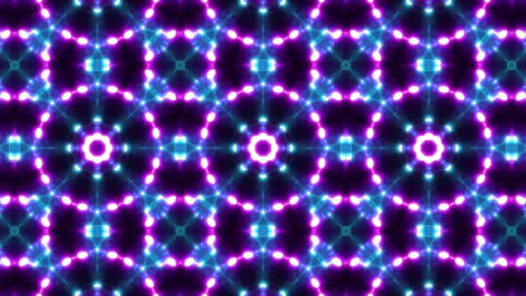 Blinking Purple and Cyan Kaleidoscope Light Loop 4K 04