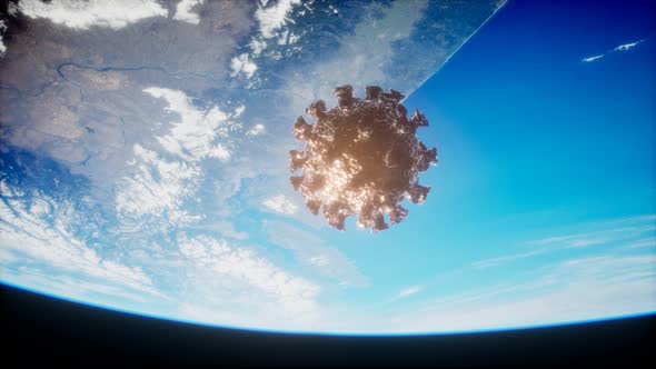 Coronavirus COVID19 on the Earth Orbit alt