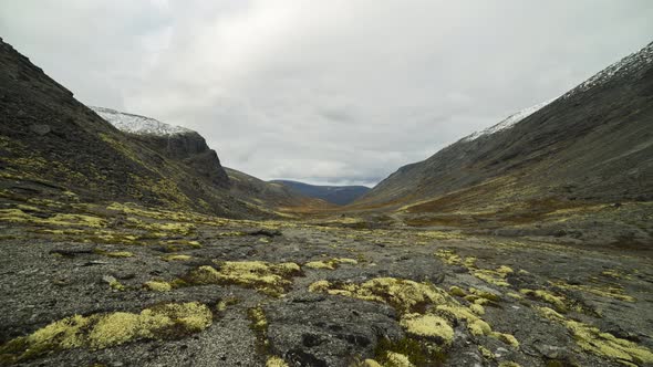 Khibiny Mountains on a Cloudy Day