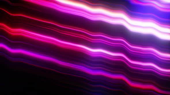 Abstract Fractal Neon Background of Bright Lines