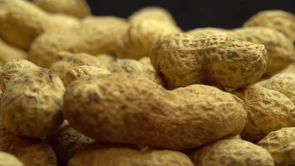 Ground Peanuts Rotate As Background Peanuts in Shells Ground Nuts