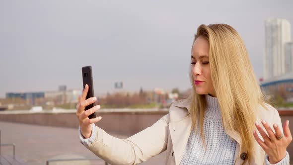 35 Year Old Woman During an Online Video Call