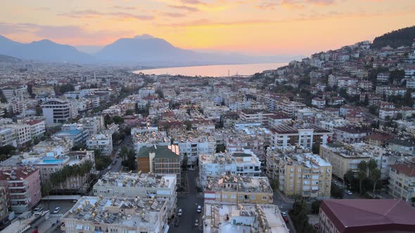 Alanya, Turkey - a Resort Town on the Seashore. Aerial View