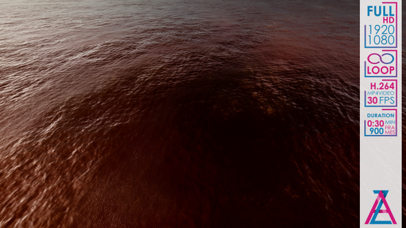 Red Orange Waves At Sunset In The Ocean alt