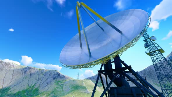 5g Radar Base Station Receives And Transmits Network Signals