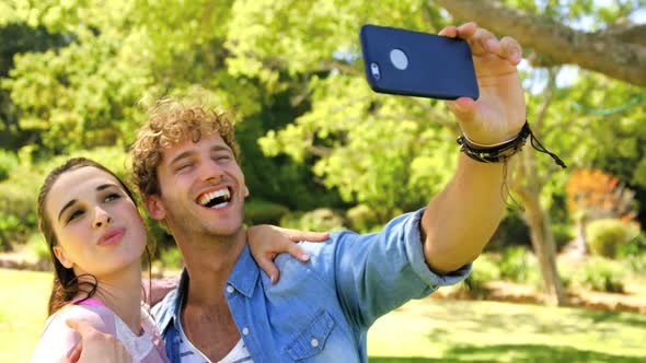 Two friends taking a selfie