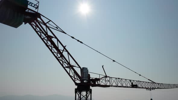 Crane Silouhette Sunlight Sky alt