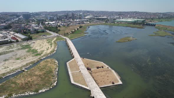 Aerial Historical Bridge