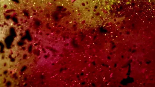 Color Mix Slow Motion of Colored Powder