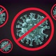 Coronavirus Icon with Red Prohibit Sign No Infection and Stop Coronavirus - VideoHive Item for Sale