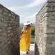 Girl In Yellow Dress Walking On Mayan Ruin Temple in Belize - VideoHive Item for Sale