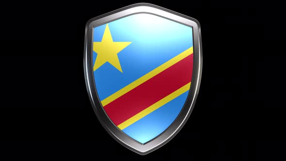 Democratic Republic of the Congo Emblem Transition with Alpha Channel - 4K Resolution alt