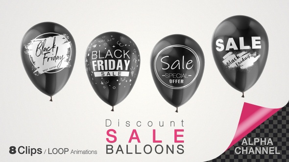 Black Friday Discount Sale Balloons alt